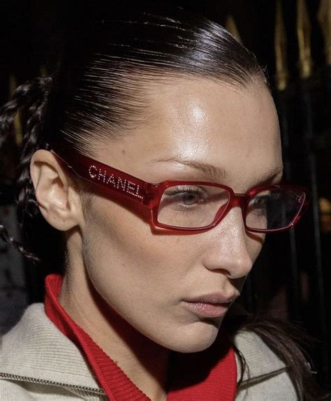 bella hadid red chanel glasses|bella hadid vogue.